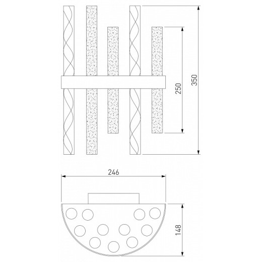 Накладной светильник Bogate's Hollis 368/2