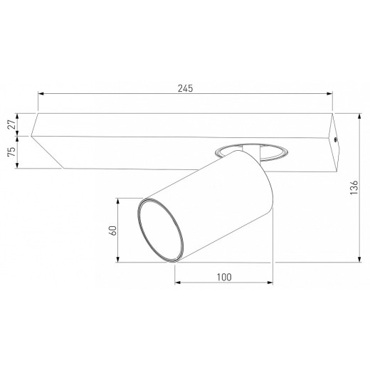 Спот Eurosvet Flank 20139/1 LED черный