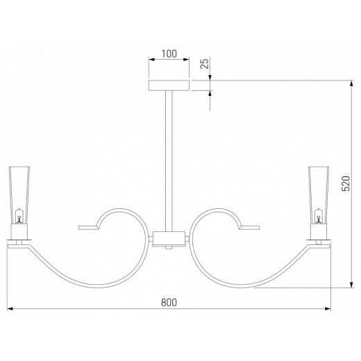 Люстра на штанге Eurosvet Rosher 60141/8 хром