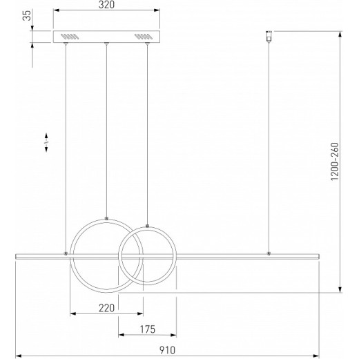 Подвесной светильник Eurosvet Twin 90265/1 черный