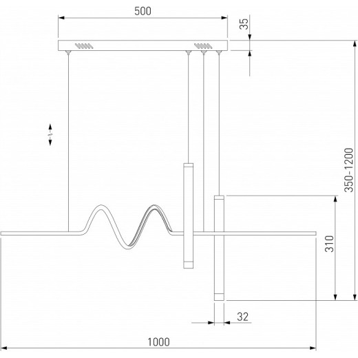Подвесной светильник Eurosvet Brace 90267/2 черный