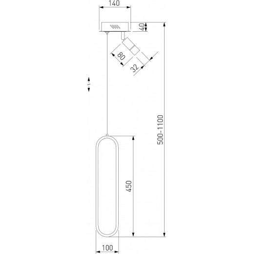 Подвесной светильник Eurosvet Spire 90269/1 черный/золото