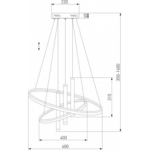 Подвесной светильник Eurosvet Stroke 90270/3 черный