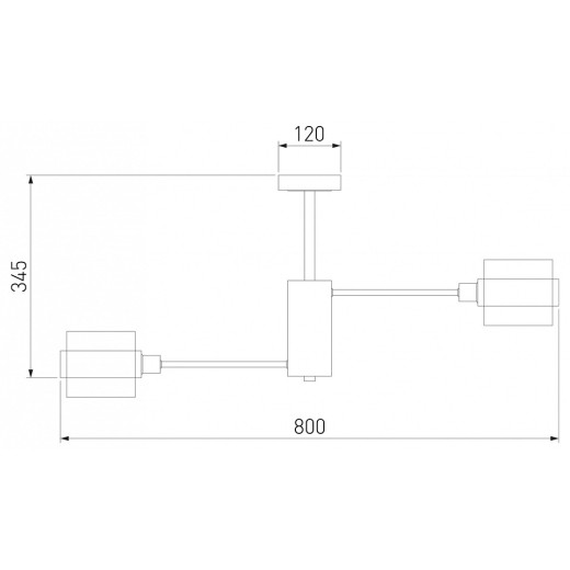 Люстра на штанге Eurosvet Arcada 70127/8 черный/дымчатый