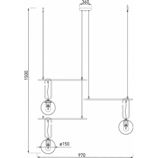 Подвесная люстра Eurosvet Riche 70143/3 черный