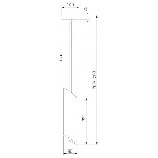 Светильник на штанге Eurosvet Dome 50245/1 черный