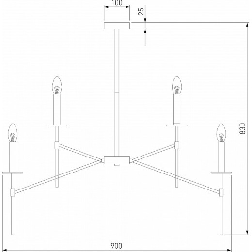 Люстра на штанге Eurosvet Anders 60142/9 латунь