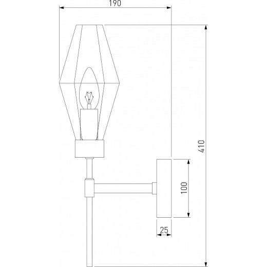 Бра Eurosvet Prism 60143/1 хром