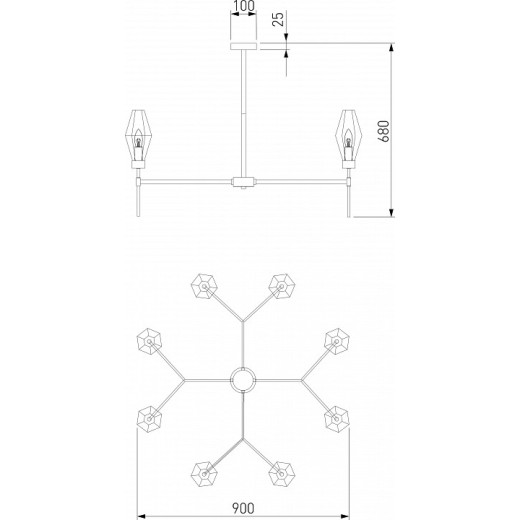 Люстра на штанге Eurosvet Prism 60143/8 хром