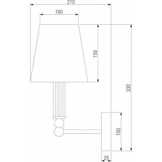 Бра Eurosvet Conso 60145/1 латунь