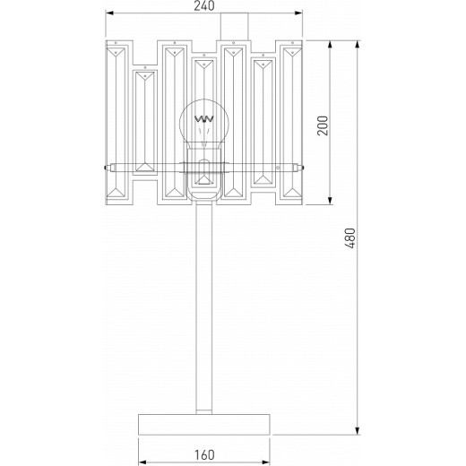 Настольная лампа декоративная Bogate's Cella 01148/1 Strotskis