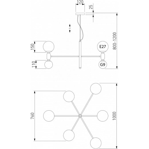 Подвесная люстра Eurosvet Bubble 30182 белый