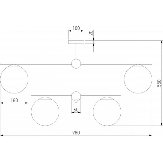 Люстра на штанге Eurosvet Marbella 60147/6 латунь