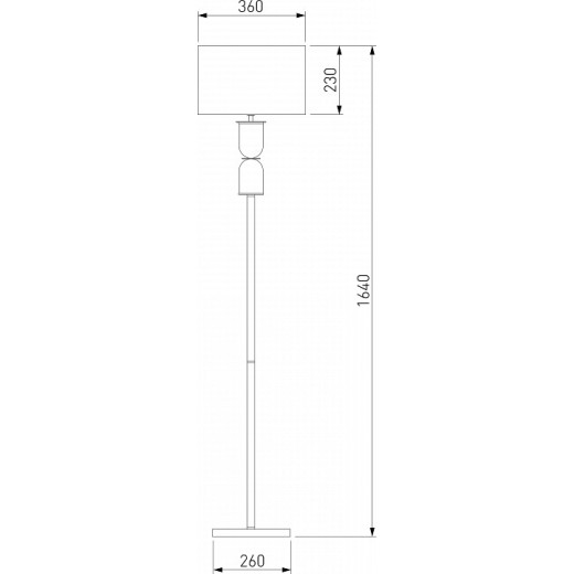 Торшер Eurosvet Caprera 01154/1 никель