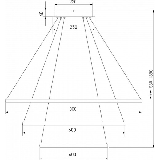 Подвесной светильник Eurosvet Collars 90264/3 латунь