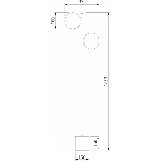 Торшер Eurosvet Marbella 01158/2 черный