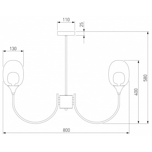 Люстра на штанге Eurosvet Spritz 70217/8 латунь