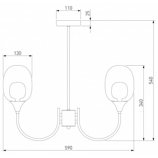 Люстра на штанге Eurosvet Spritz 70217/6 латунь