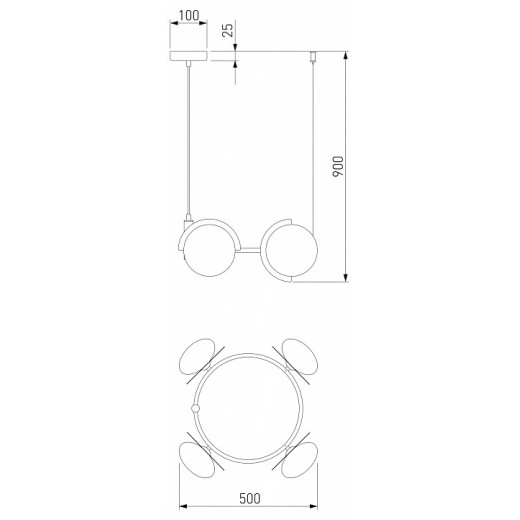 Подвесная люстра Eurosvet Moity 70150/4 черный/латунь