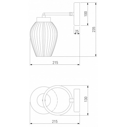Бра Eurosvet Alva 30184/1 латунь