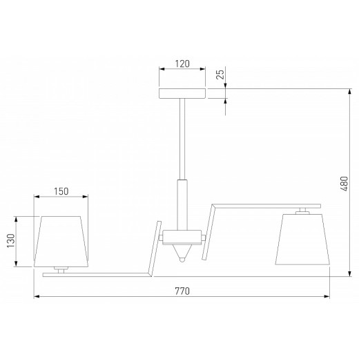 Люстра на штанге Eurosvet Ozark 60149/8 латунь