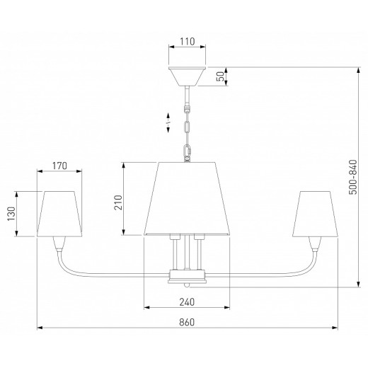Подвесная люстра Eurosvet Milos 60154 латунь