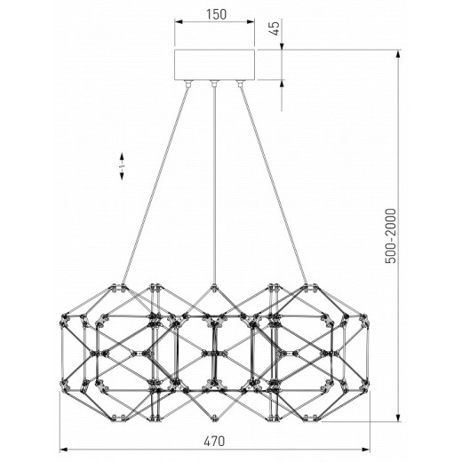 Подвесная люстра Eurosvet Uma 90369/5 черный жемчуг