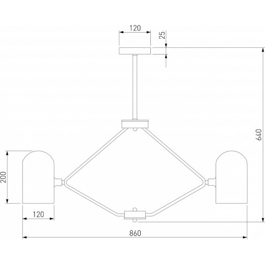 Люстра на штанге Eurosvet Bambola 60157/8 латунь