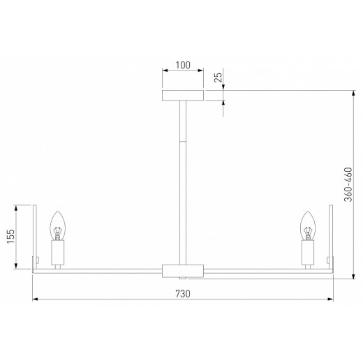 Люстра на штанге Eurosvet Marble 60158/7 латунь