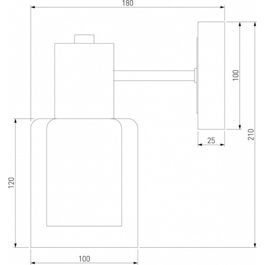 Бра Eurosvet Notion 70219/1 черный/античная бронза