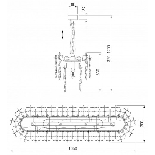 Подвесная люстра Bogate's Leaf 370
