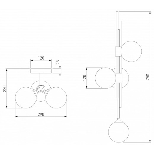 Бра Eurosvet Volver 50383/3 черный