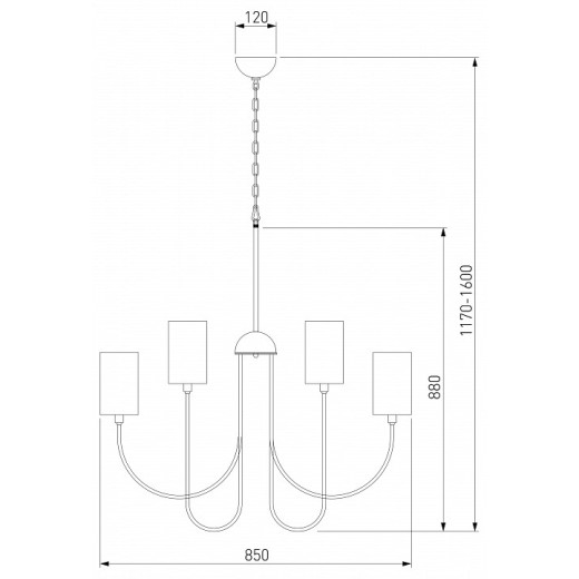 Подвесная люстра Eurosvet Abbey 60164/10 латунь