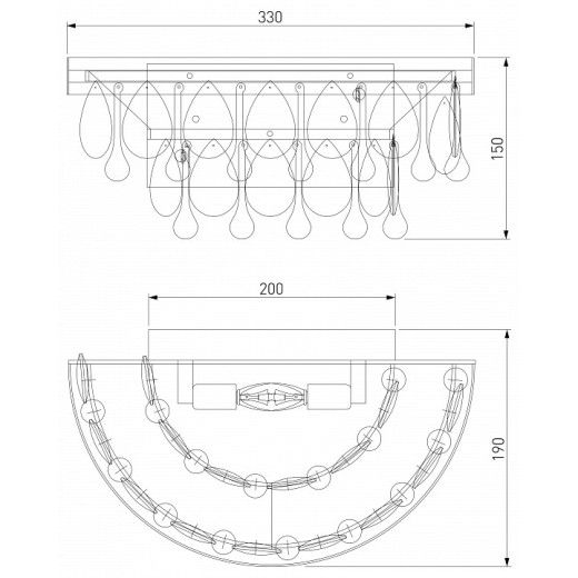 Накладной светильник Eurosvet Sophie 60165/2 латунь