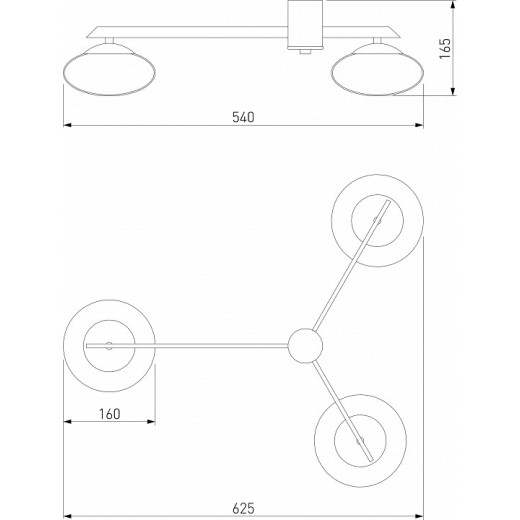 Потолочная люстра Eurosvet Opaline 70220/3 черный