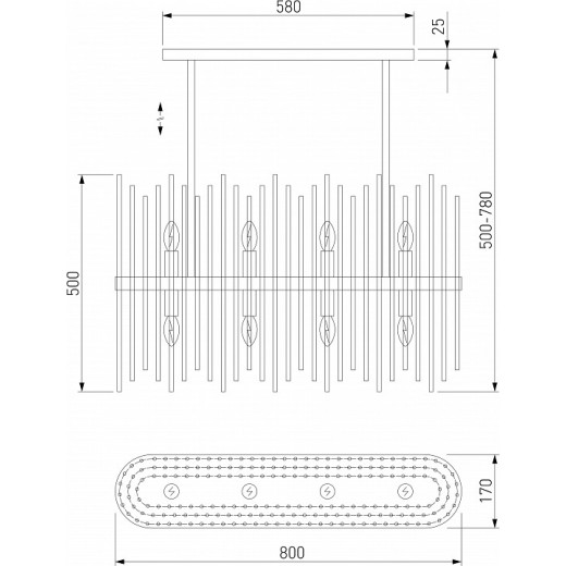 Люстра на штанге Bogate's Allure 485/8