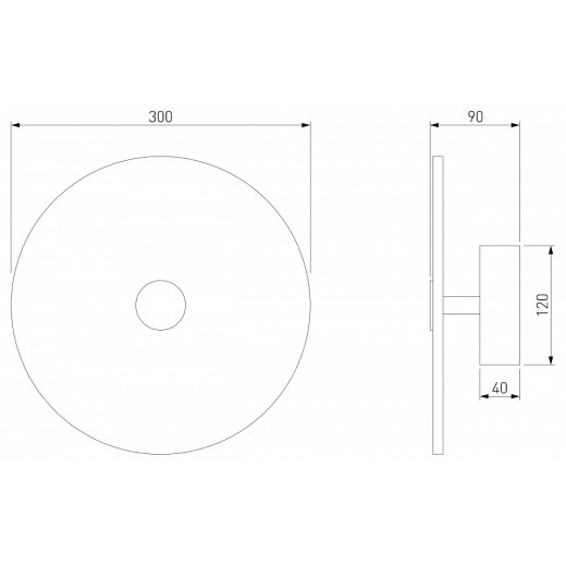 Накладной светильник Eurosvet Thasos 40341 LED черный