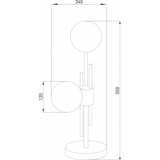 Настольная лампа декоративная Eurosvet Volver 01383/2 латунь