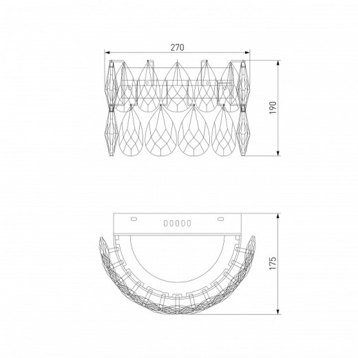 Накладной светильник Bogate's Marvel 437/1 Strotskis