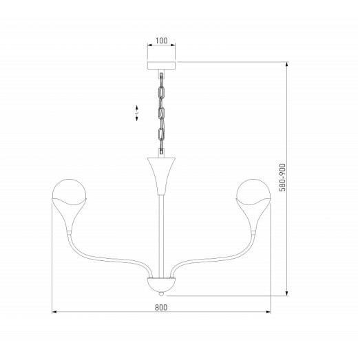 Подвесная люстра Eurosvet Calyx 60169/6 никель