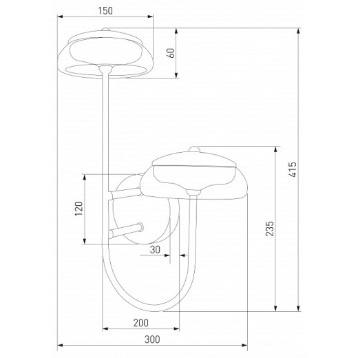 Бра Eurosvet Fungo 50388/2 LED черный