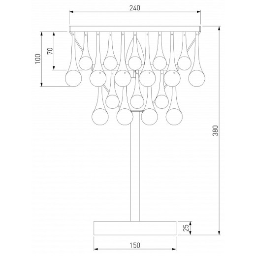 Настольная лампа декоративная Bogate's Gutta 01126/1