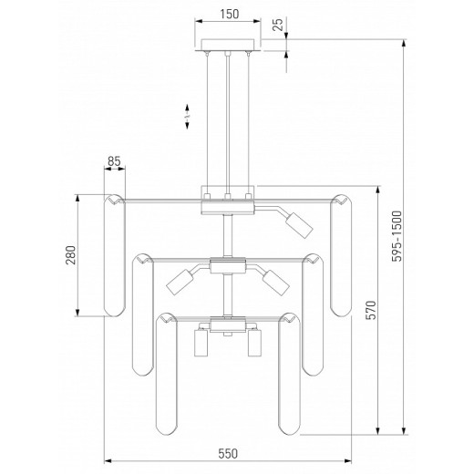 Подвесная люстра Eurosvet Claire 60171 золото