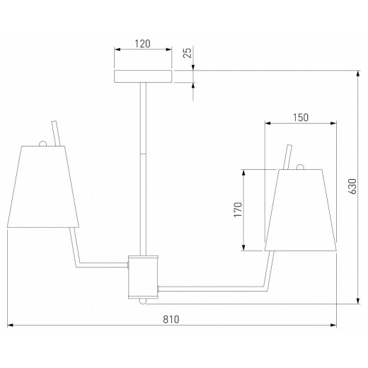 Люстра на штанге Eurosvet Topanga 60173/8 латунь