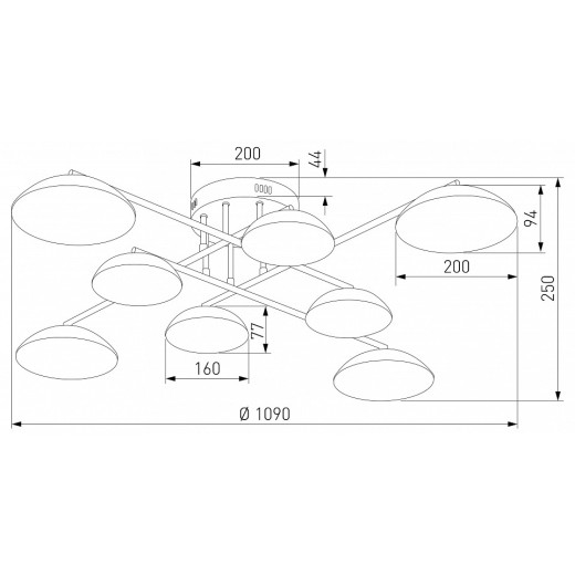 Потолочная люстра Eurosvet Ripple 50389 LED латунь