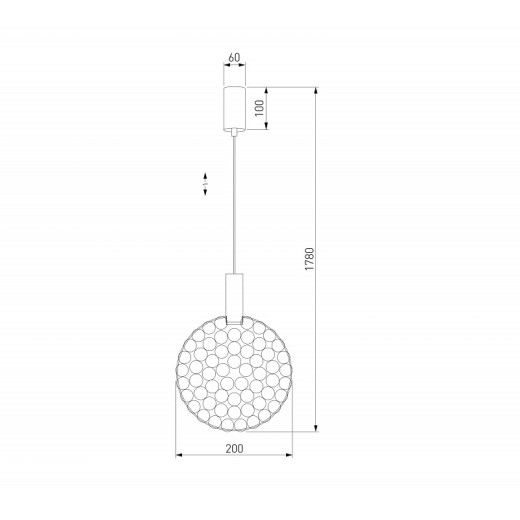 Подвесной светильник Eurosvet Gemini 90353/1 хром
