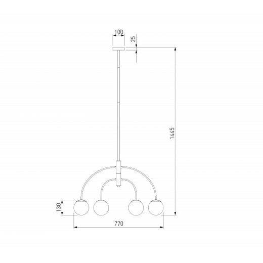 Люстра на штанге Eurosvet Cenacolo 30179/4 черный