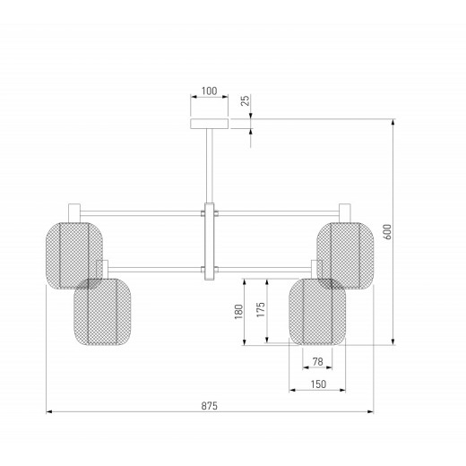 Люстра на штанге Eurosvet Voile 30192/8 золото