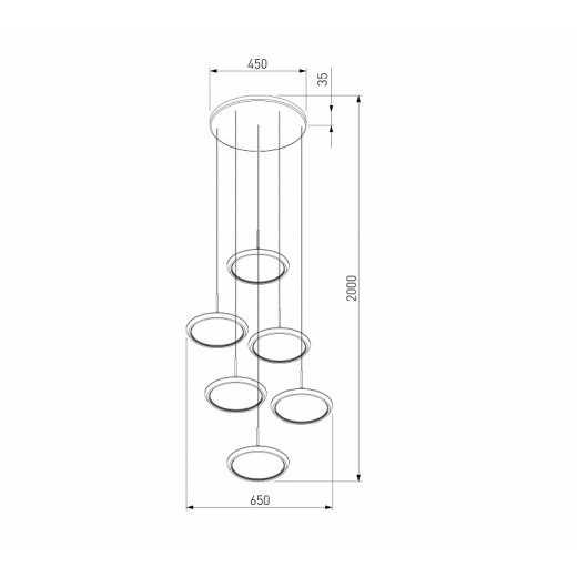 Подвесной светильник Eurosvet Crespella 90034/6 золото