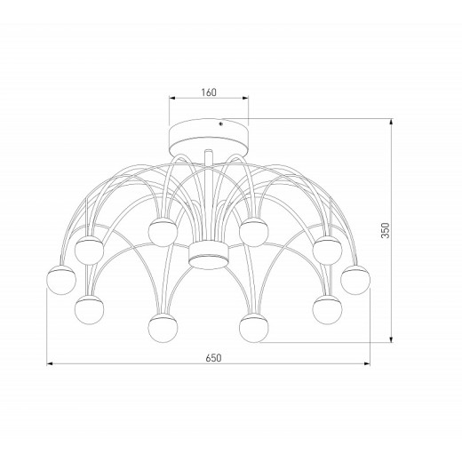 Люстра на штанге Eurosvet Ragno 90031/10 LED золото